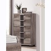 1pc Contemporary Chest Five Drawers Metal knobs Brown Gray Finish Bedroom Wooden Furniture - 2 of 4