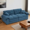 84" Chenille Comfy Deep Seat Loveseat,2-Seater Cloud Sofa,Modern Cozy Recliner Couch with 2 Throw Pillows - Leovsnove - 2 of 4