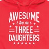 Men's - Instant Message - Awesome Like My 3 Daughters Graphic Fleece Pullover Hoodie - 2 of 4