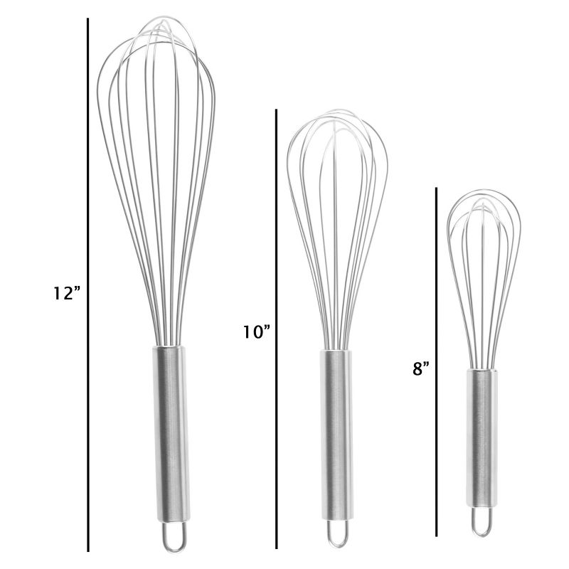 Hastings Home Stainless Steel Wire Whisk Set - 3 Pieces, 2 of 3