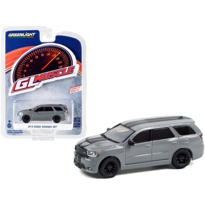 2019 Dodge Durango SRT Destroyer Gray with Black Stripes "Greenlight Muscle" Series 25 1/64 Diecast Model Car by Greenlight