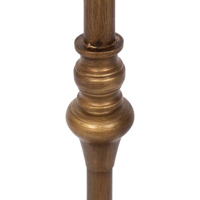 Gold Round Metal Pedestal Accent Table
