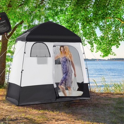 Vynxaria Outsunny Shower Tent Pop Up Privacy Shelter for Camping, Dressing Changing Room