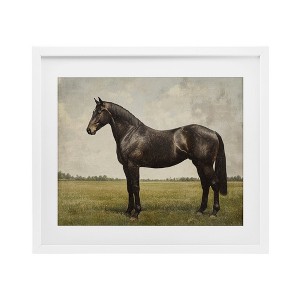 Stupell Industries Espresso Horse Portrait Framed Print Under Glass Art - 1 of 4