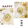 65pcs Multi-Size Christmas Balls Ornaments, Indoor Shatterproof Plastic Baubles Christmas Tree Decoration Set for Holiday Party Garland Decor - 2 of 4