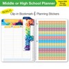 Global Datebooks Secondary Student Planner AY 2024-2025 - Matrix Style - 7"x9" (Rainbow Gold Marble) - 2 of 4