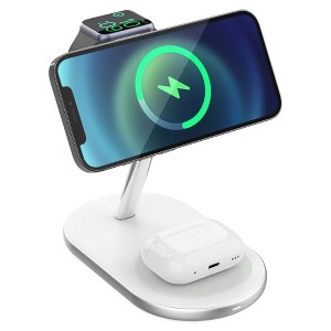 Ventev 3 in 1 Mfi Slim Magsafe Wireless Stand Desk Mount Compatible with iPhone MagSafe Technology - 1 of 4