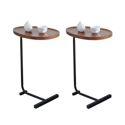 C-shaped Side Table for Couch and Bed