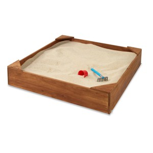 Badger Basket Simple Wooden Sandbox with Liner and Cover - 1 of 4