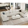 Belffin Oversized 10-Seater U-Shaped Sectional - Modular Chenille Couch with Storage Ottoman & Cup Holders.Gray - 2 of 4
