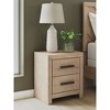 Signature Design by Ashley Sanginlane Smooth Gliding 2 Drawer Nightstand, Tan - 2 of 4