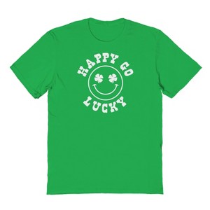 Rerun Island Men's Happy Go Lucky 02 Short Sleeve Graphic Cotton T-Shirt - 1 of 1