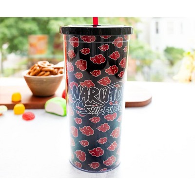 Naruto Shippuden Akatsuki 20-Ounce Black Plastic Travel Tumbler