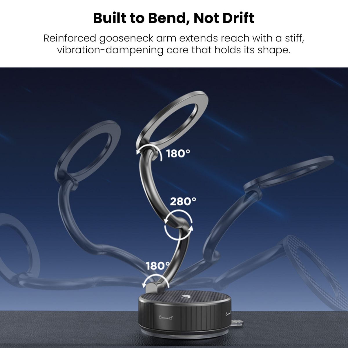 MyBat Pro FlexHold Magnetic Gooseneck Vacuum Suction Phone Holder - thumbnail 2