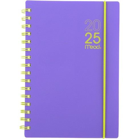 Mead Color Pop SM WM Planner January 2025 - March 2026 Galactic Lilac with Cyber Lime Accents - image 1 of 4