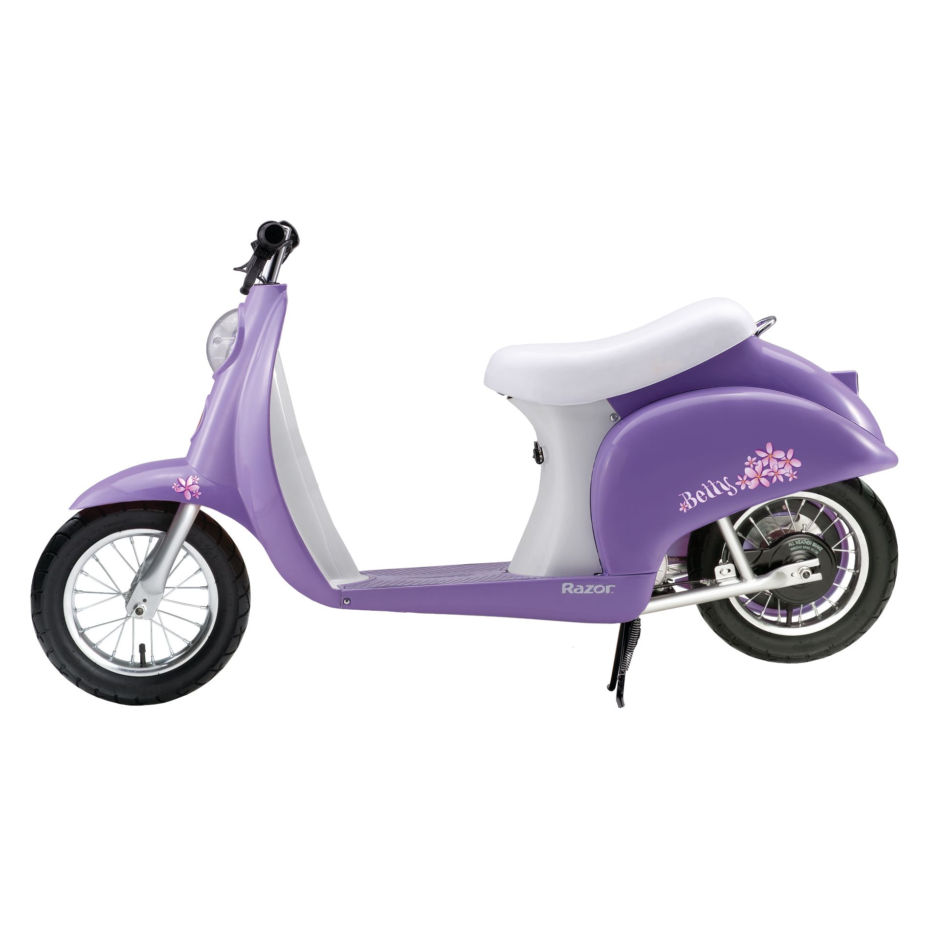 Razor 24V Pocket Mod Betty Powered Ride-On - Purple: Steel Frame, 15 mph Speed