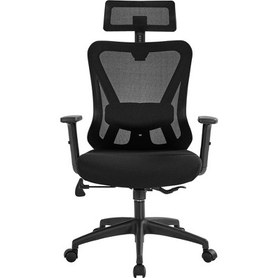 Workstream by Monoprice WFH Ergonomic Office Chair with Foam Seat Lumbar  Support Adjustable Armrests Backrest and Headrest