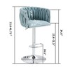 360°Swivel Bar Stools Set of 2, Adjustable Counter Height Bar Chairs with Woven Back & Footrest,for Kitchen Island, Cafe, Pub - 3 of 4