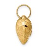 Black Bow Jewelry 14k Yellow Gold Hollow Faceted Puffed Heart Charm or Pendant, 16mm - 2 of 4