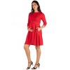 24seven Comfort Apparel Perfect Fit and Flare Maternity Pocket Dress - 2 of 4