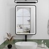 Lirago Bathroom Vanities Surface-mounted Mirror Cabinet with Mirror with Adjustable Light 28*20 Black - 2 of 4