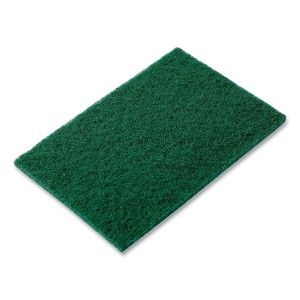 AmerCareRoyal Medium-Duty Scouring Pad, 6 x 9, Green, 10 Pads/Pack, 6 Packs/Carton - 1 of 4