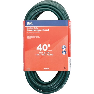 Do it Best  40 Ft. 16/3 Landscape Extension Cord OU-JTW163-40X-GR