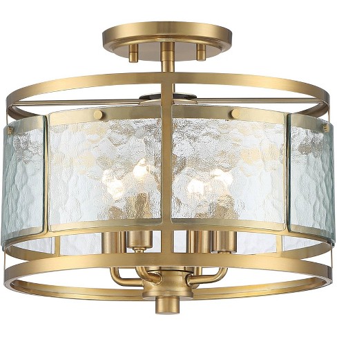 Franklin Iron Works Elwood Modern Ceiling Light Semi Flush Mount