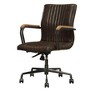 TiramisuBest Genuine Leather Chocolate Swivel Office Chair: High Back, 360¡ã Swivel, Padded & 5 - Star Base - 2 of 4