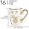 Certified International Set of 4 16oz Christmas Glitter Mugs Gold - 3 of 4