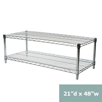 Shelving.com Chrome Wire Shelving with 2 Tier Shelves -