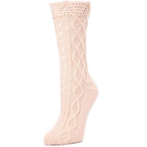 Memoi Asalim Mixed Knit Boot Sock Crew Socks - 1 of 4