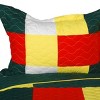 Slickblue Full/Queen Quilt Set, Plaid Design, TC Fabric, Yellow-Black/Green Colors, Machine Washable, 3PC - 3 of 4