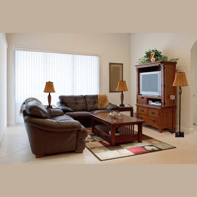 Hammered Bronze 3-Way Switch Lamp Set with Light Brown Shades
