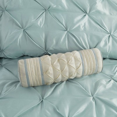 Seafoam King Tufted Comforter Set with Pintuck Embellishments