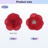 Unique Bargains Silk Alloy Created Camellia Flower Lapel Pin for Men Suit 2 x 1.3 inch 16 Pcs - 3 of 4