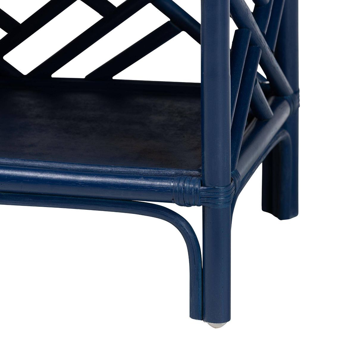 bali & pari Tiaret Natural Rattan Nightstand with Drawer and Shelves Blue - thumbnail 7