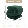 COWLOWN S-Shape Teddy Fabric Ottoman Makeup Stool Footstool, 250LBS Capacity, No-Assembly, Anti-Slip for Living Room/Bedroom/Sofa Side - 2 of 4