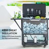 CIPACHO 104 Quart Large Capacity Outdoor Cooler Cart Patio Rolling Ice Chest with Bottle Opener Shelves Wheels Gray - 4 of 4