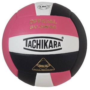 Tachikara PKWB Indoor Sensi Tec Composite Competition Volleyball - Pink/White/Black - 1 of 1