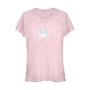 Juniors Womens Star Wars Rebel Hope Symbol T-Shirt - 1 of 3