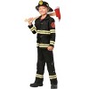 HalloweenCostumes.com Black Uniform Firefighter Costume for Kids - 3 of 3
