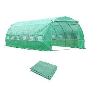 Aoodor Greenhouse Replacement Cover, Large Walk in Tunnel Outdoor Plant Gardening Greenhouse Spare Parts Cover (Frame NOT Included) - 1 of 4