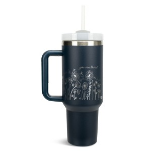 Elanze Designs You Are Loved Flower Garden 40 oz. Stainless Steel, Large Water Bottle Coffee Mug, Spill & Leak Resistant, Thermal Travel Tumbler with - 1 of 1
