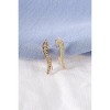 Slickblue Gold/Silver Feather Wire Earrings, Boho-Inspired Dangle, 1" Length, Post-Back Closure - 2 of 4