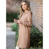 INSPIRE CHIC Womens' Casual Pullover Sweatshirt Long Sleeve Hoodie Dress with Pockets - 3 of 4