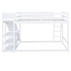 NicBex Full over Full Bunk Bed with Full-Length Guardrail and Slide,Loft Bed with Ladder and Storage Shelves,Noise Reduced Bunk Beds for Bedroom - 4 of 4