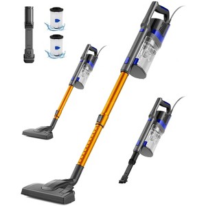 Wired vacuum cleaner with dual handle design, 800ml trash can, suitable for standing vacuum cleaners on hard floors - 1 of 4