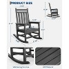 Adirondack Outdoor Rocking Chair, All Weather HDPE Plastic Patio Rocker Chair with Wide Armrests - 3 of 4