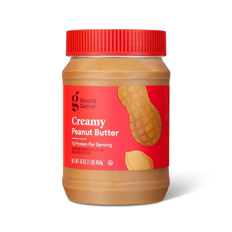 Creamy Peanut Butter - 16oz - Good &#38; Gather&#8482;, 1 of 6